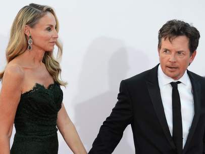 Michael J. Fox y su esposa