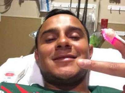 Luis Montes en el hospital