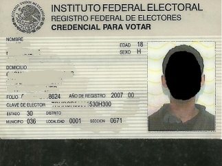 Credencial del IFE