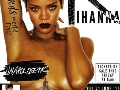 Publicidad de Rihanna en 'topless'