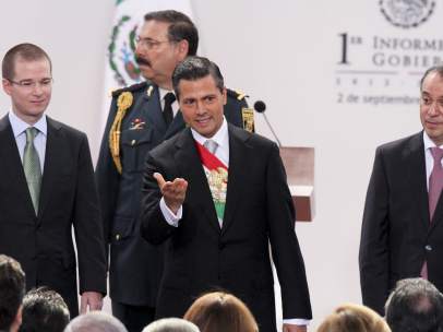 Enrique Peña Nieto durante su Primer Informe de Gobierno