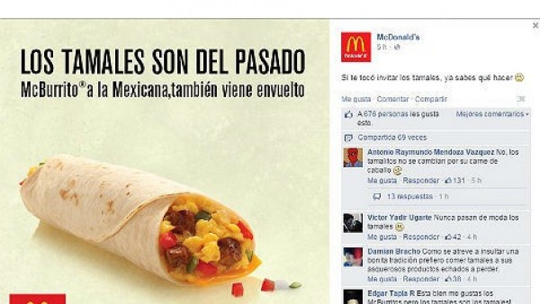 Publicidad de McDonald's "Los tamales son del pasado" Publicidad de McDonald's "Los tamales son del pasado"