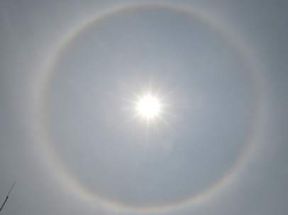 Halo solar en Ciudad de México